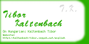 tibor kaltenbach business card